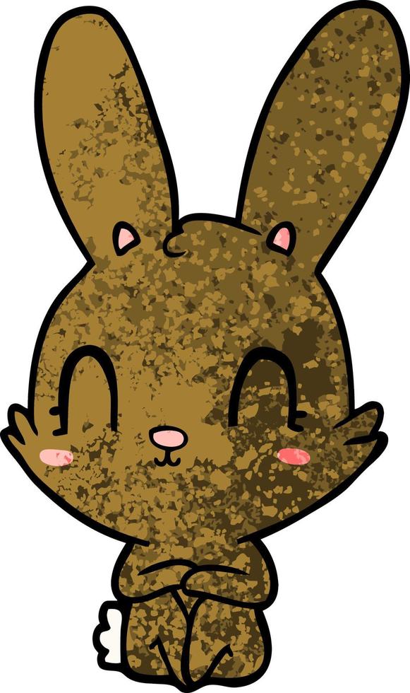 lapin de dessin animé mignon vecteur