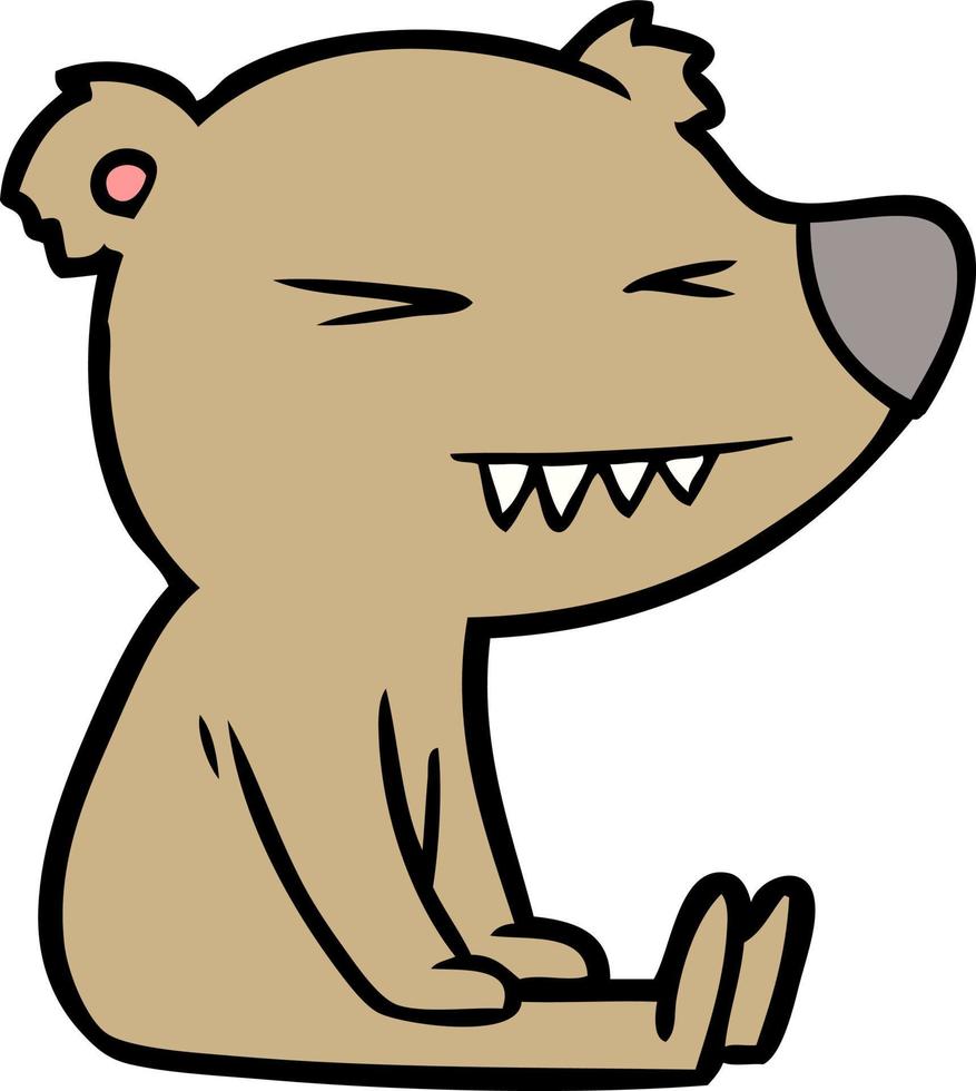 personnage de dessin animé d'ours vecteur