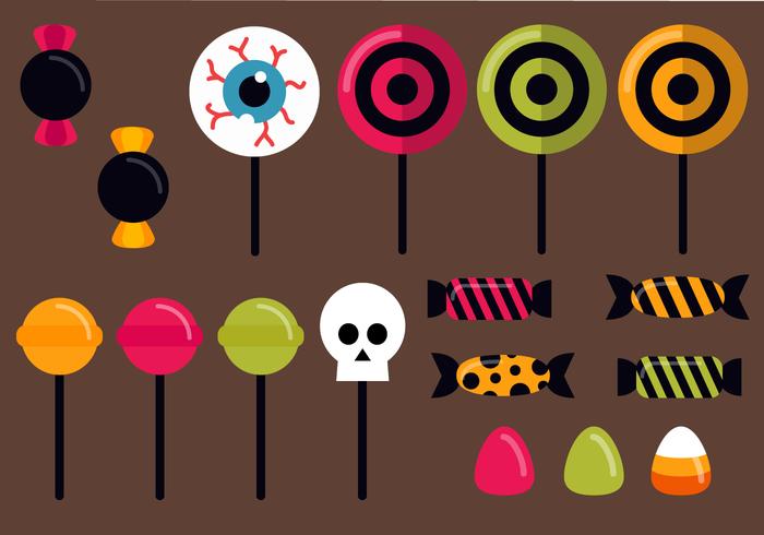 Vecteur de bonbons de Halloween gratuit