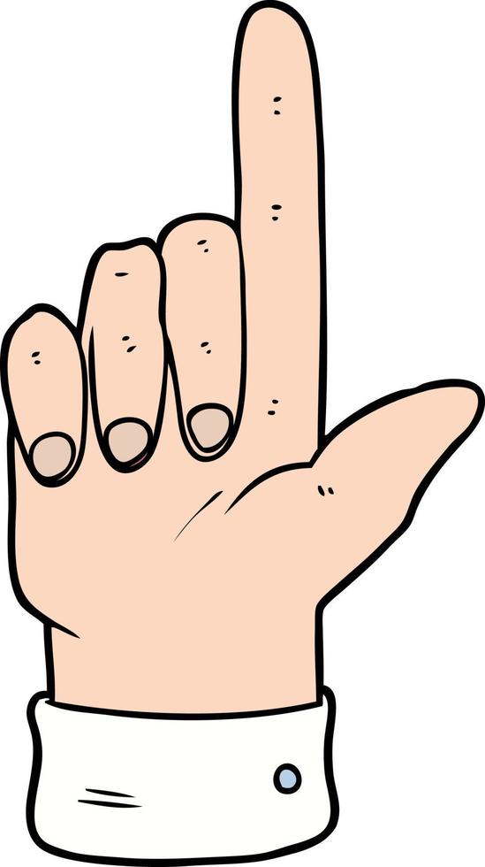 dessin animé pointant la main vecteur