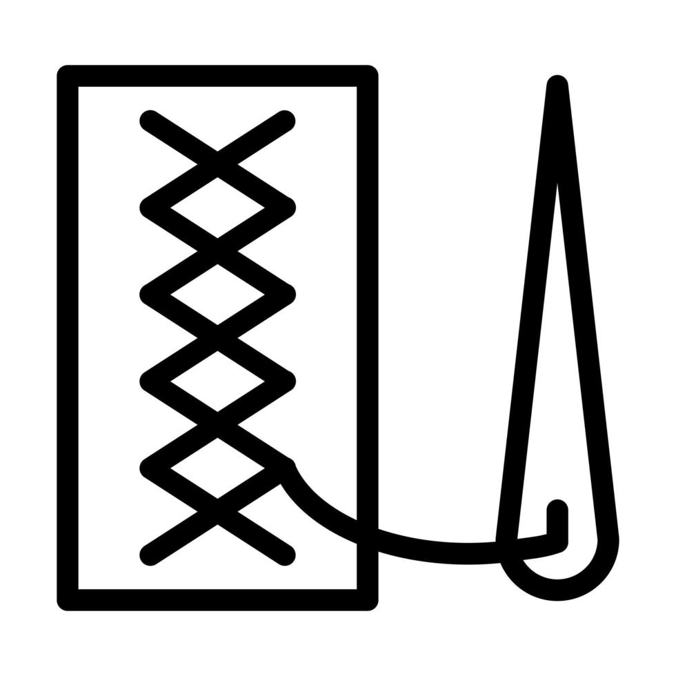 conception d'icône de points de suture vecteur