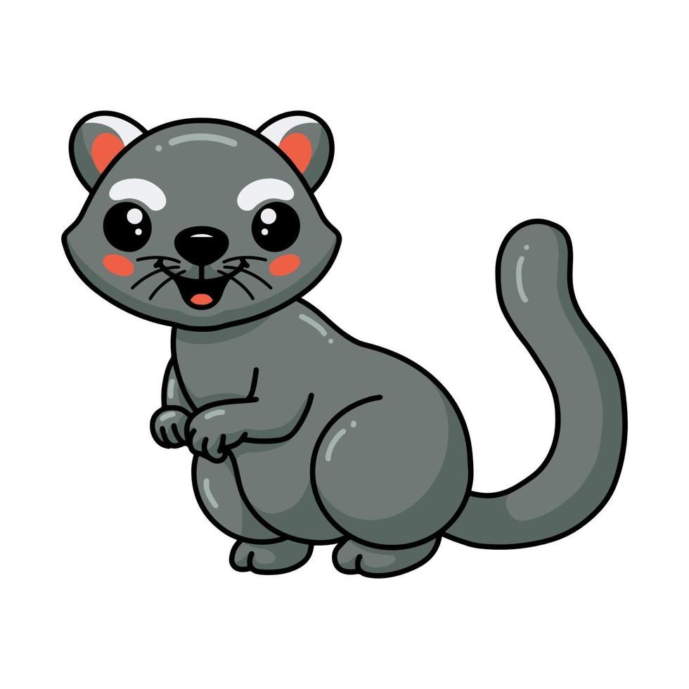 mignon petit dessin animé bearcat debout vecteur