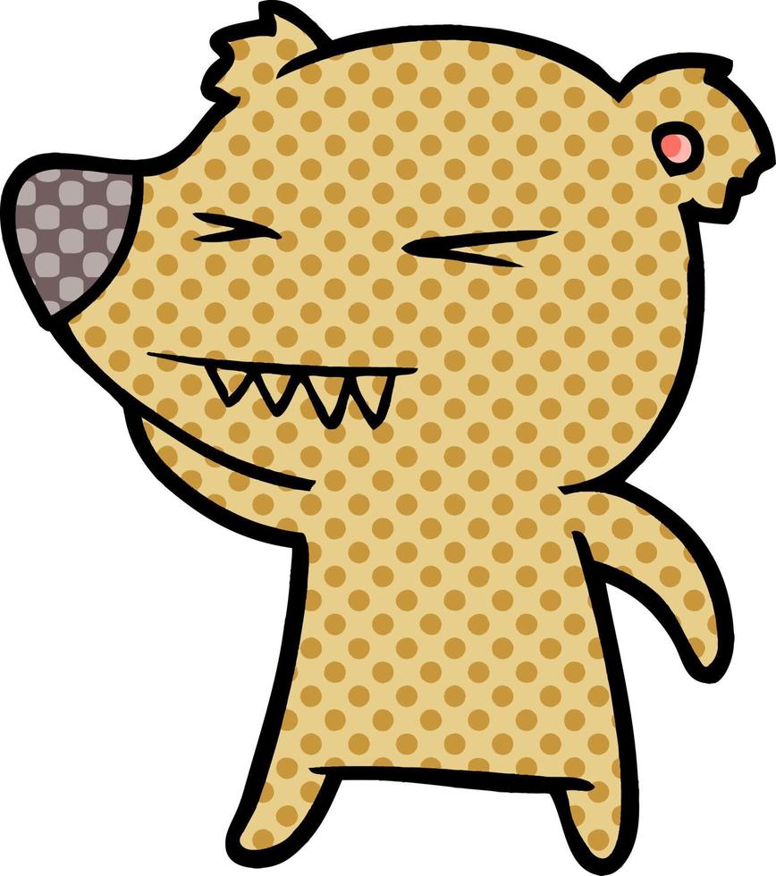 personnage de dessin animé d'ours vecteur