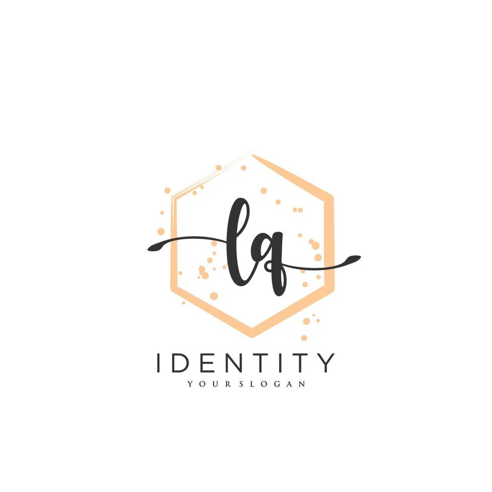 lq logo manuscrit vecteur de signature initiale, mariage, mode, bijoux, boutique, floral et botanique avec modèle créatif pour toute entreprise ou entreprise.