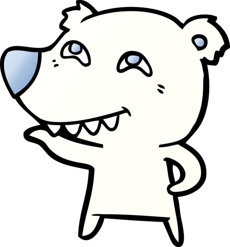 dessin animé ours polaire vecteur