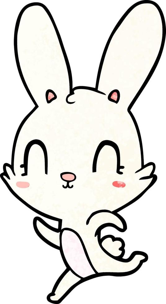 lapin de dessin animé mignon vecteur