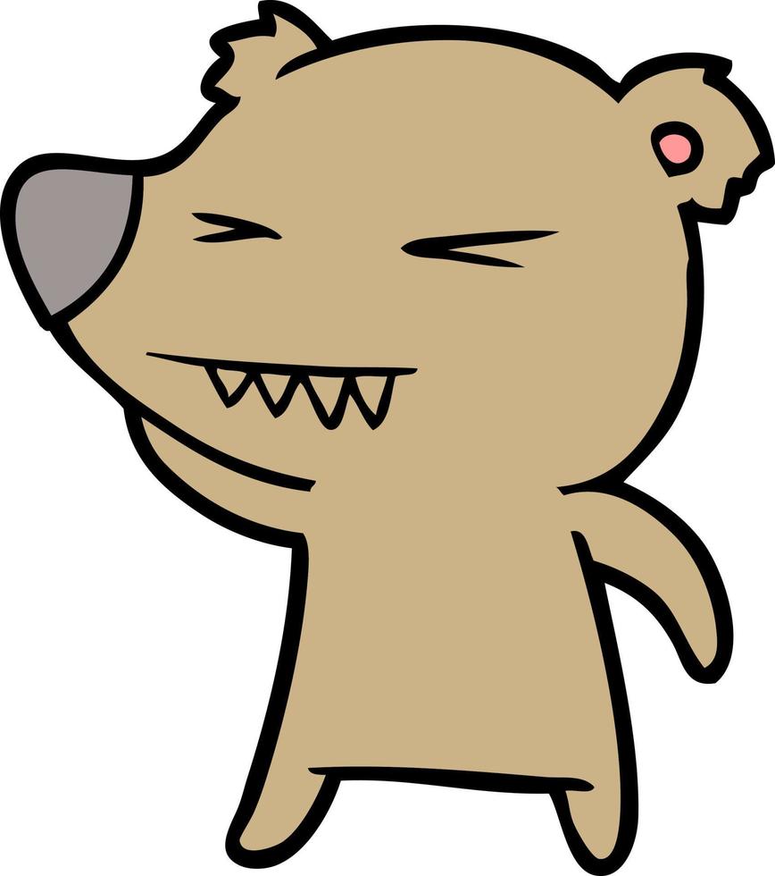 personnage de dessin animé d'ours vecteur