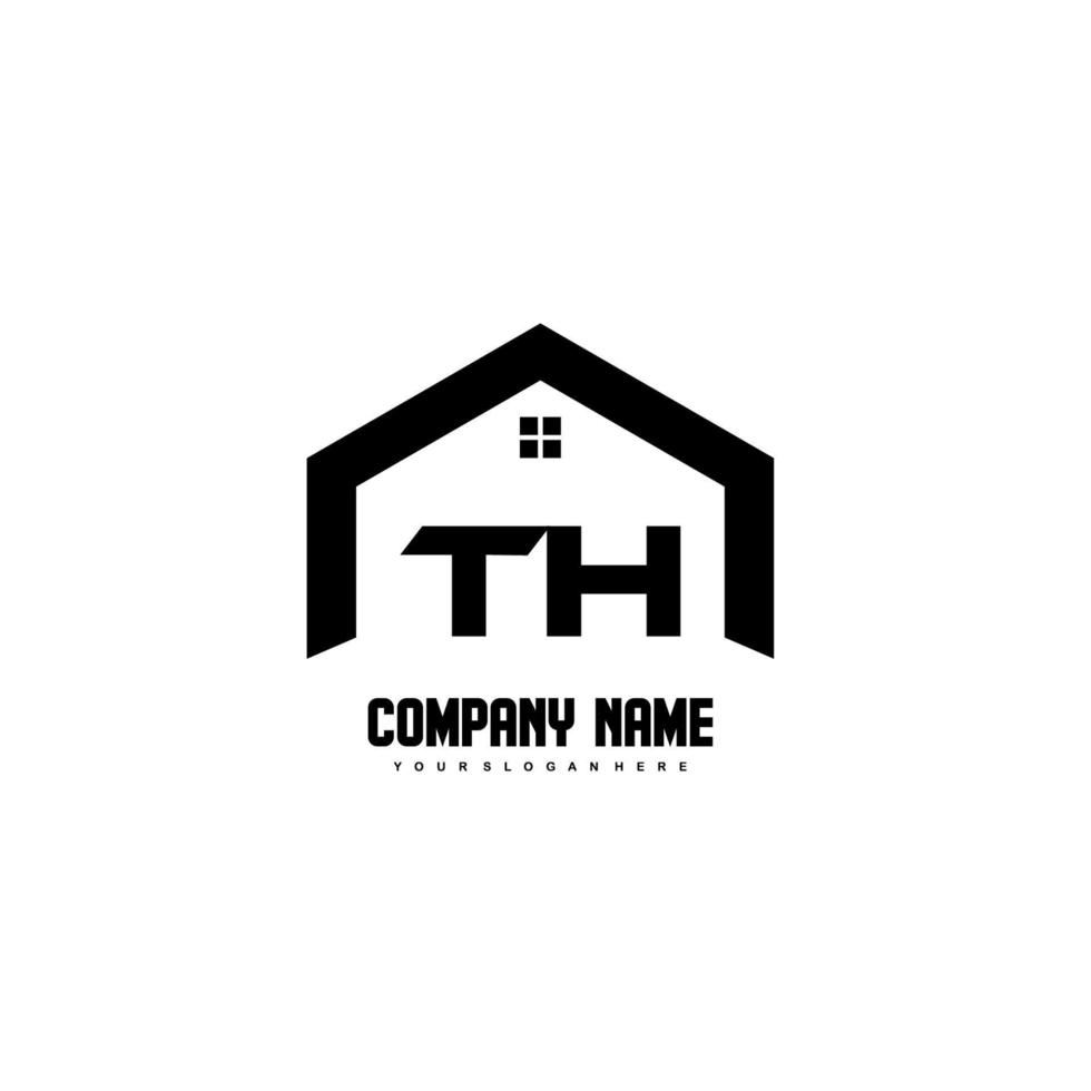 e vecteur de conception de logo de lettres initiales pour la construction, la maison, l'immobilier, le bâtiment, la propriété.