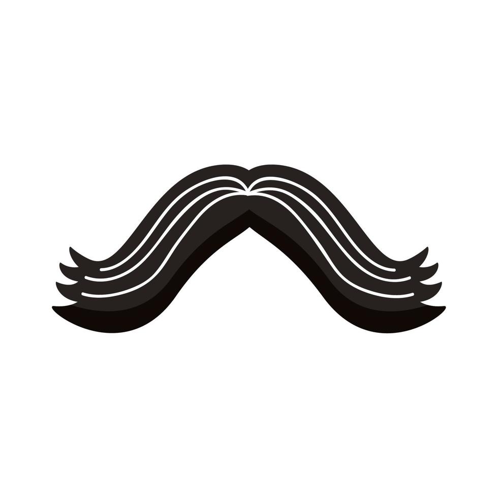 moustache style classique vecteur