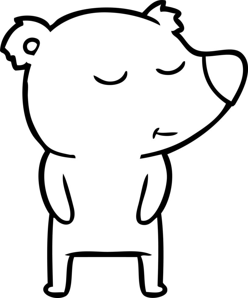 ours polaire dessin animé heureux vecteur