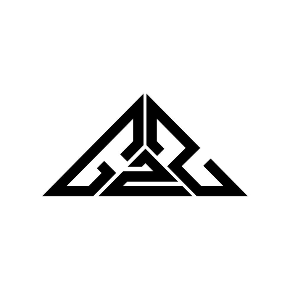 création de logo de lettre gzz avec graphique vectoriel, logo gzz simple et moderne en forme de triangle. vecteur