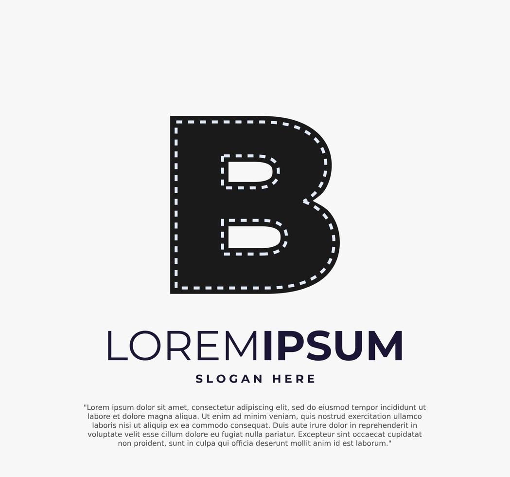 lettre b logo pour illustration vectorielle de film en bande et fond blanc vecteur
