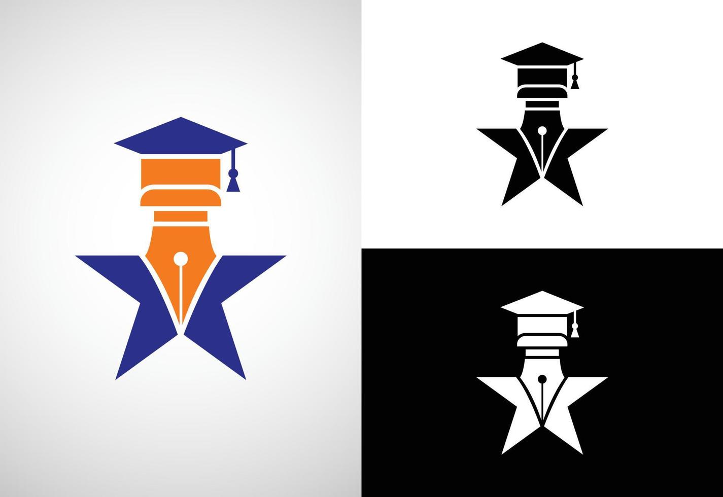 modèle vectoriel de conception de logo d'éducation, illustration vectorielle de logo d'éducation et de graduation