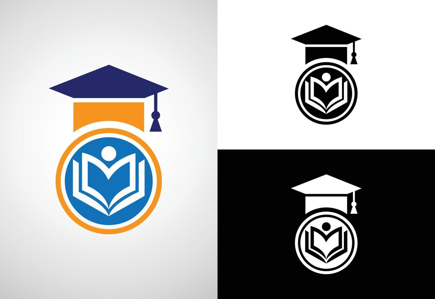 modèle vectoriel de conception de logo d'éducation, illustration vectorielle de logo d'éducation et de graduation