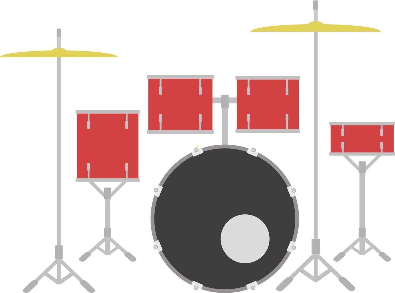 icône de tambour, illustration plate vecteur