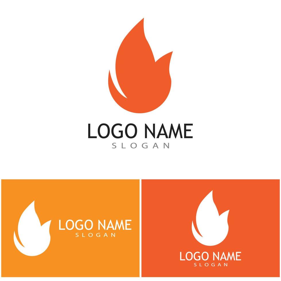 conception de concept de vecteur de logo de flamme de feu