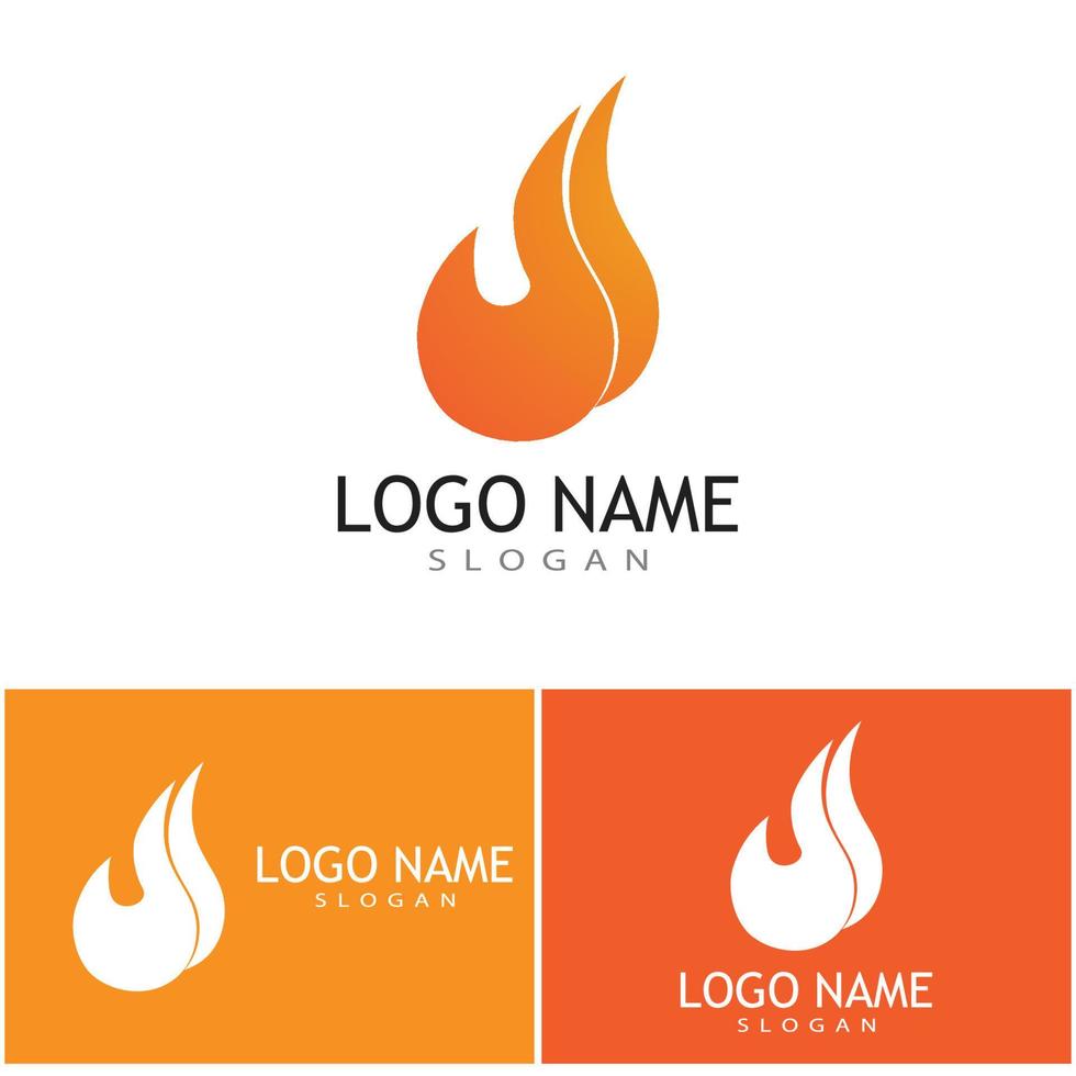 conception de concept de vecteur de logo de flamme de feu