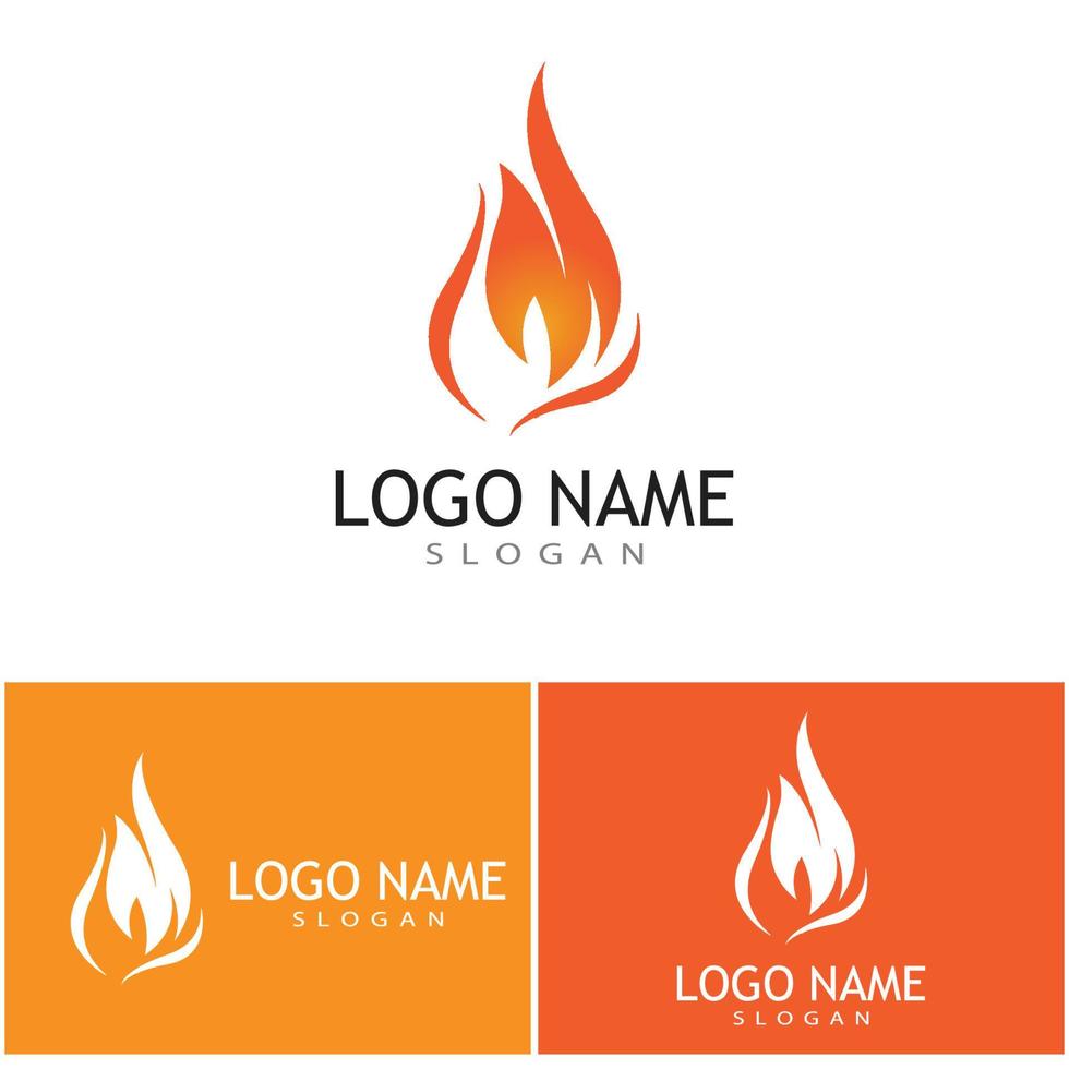 conception de concept de vecteur de logo de flamme de feu