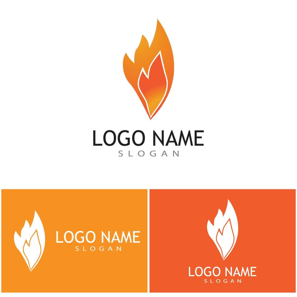 conception de concept de vecteur de logo de flamme de feu