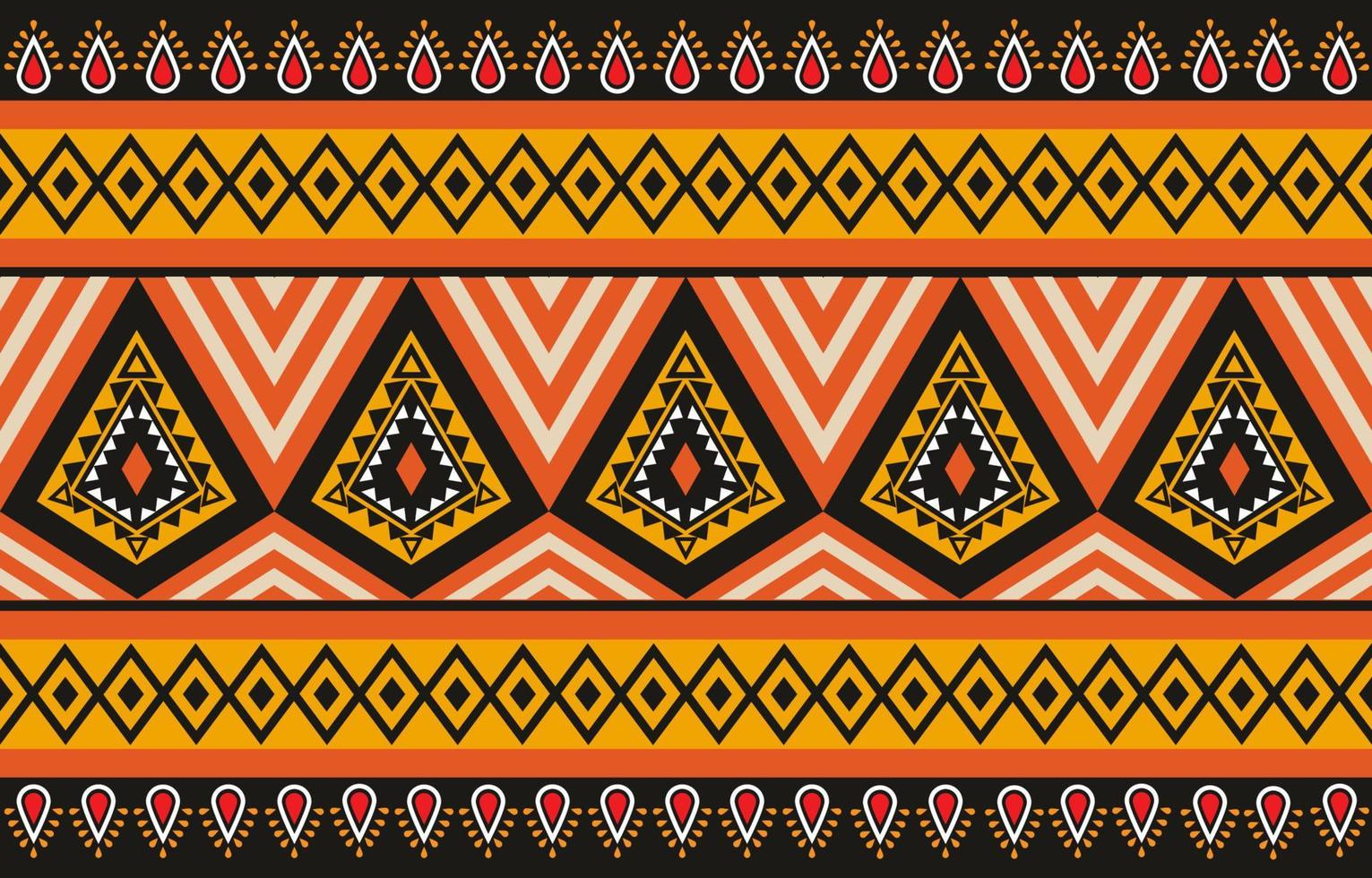 motif géométrique triangle coloré, style de texture ethnique tribal, conception pour l'impression sur les produits, arrière-plan, écharpe, vêtements, emballage, tissu, illustration vectorielle. vecteur