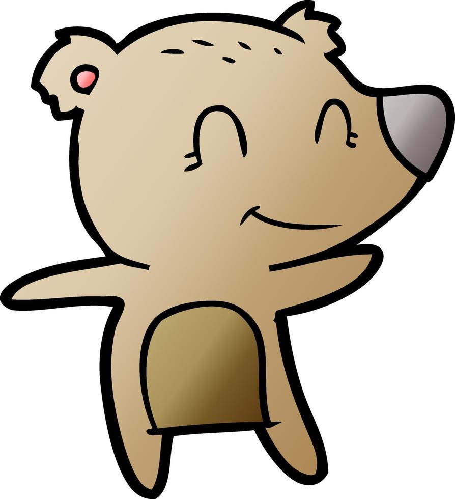 personnage de dessin animé d'ours vecteur