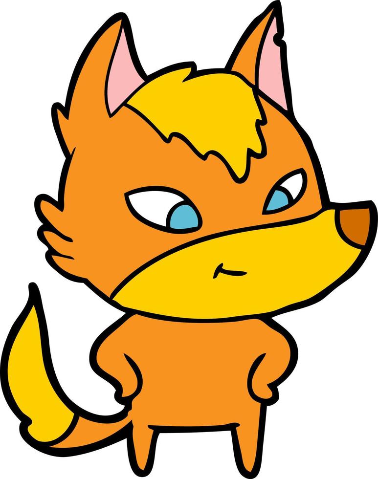 personnage de dessin animé de renard vecteur