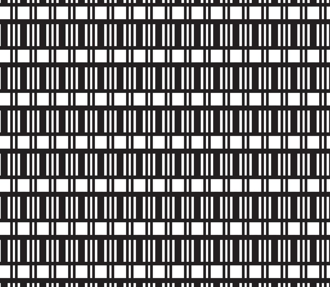 bordure de motif abstrait imprimé sans couture rayures carrées noires, grises et blanches beau tissu de motif de labyrinthe géométrique. vecteur