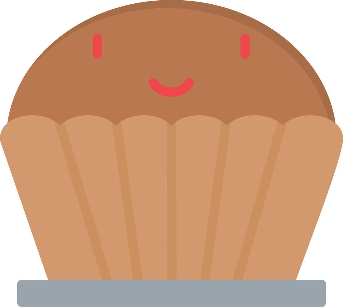icône plate muffin vecteur