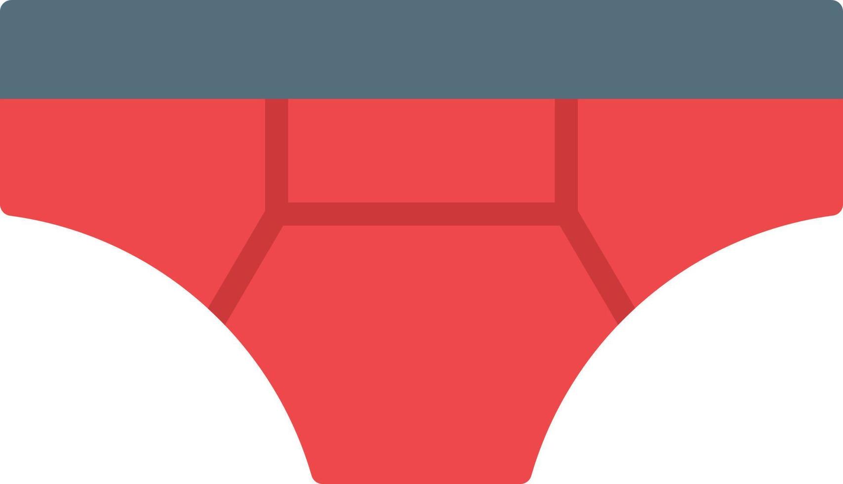 icône plate de sous-vêtements vecteur