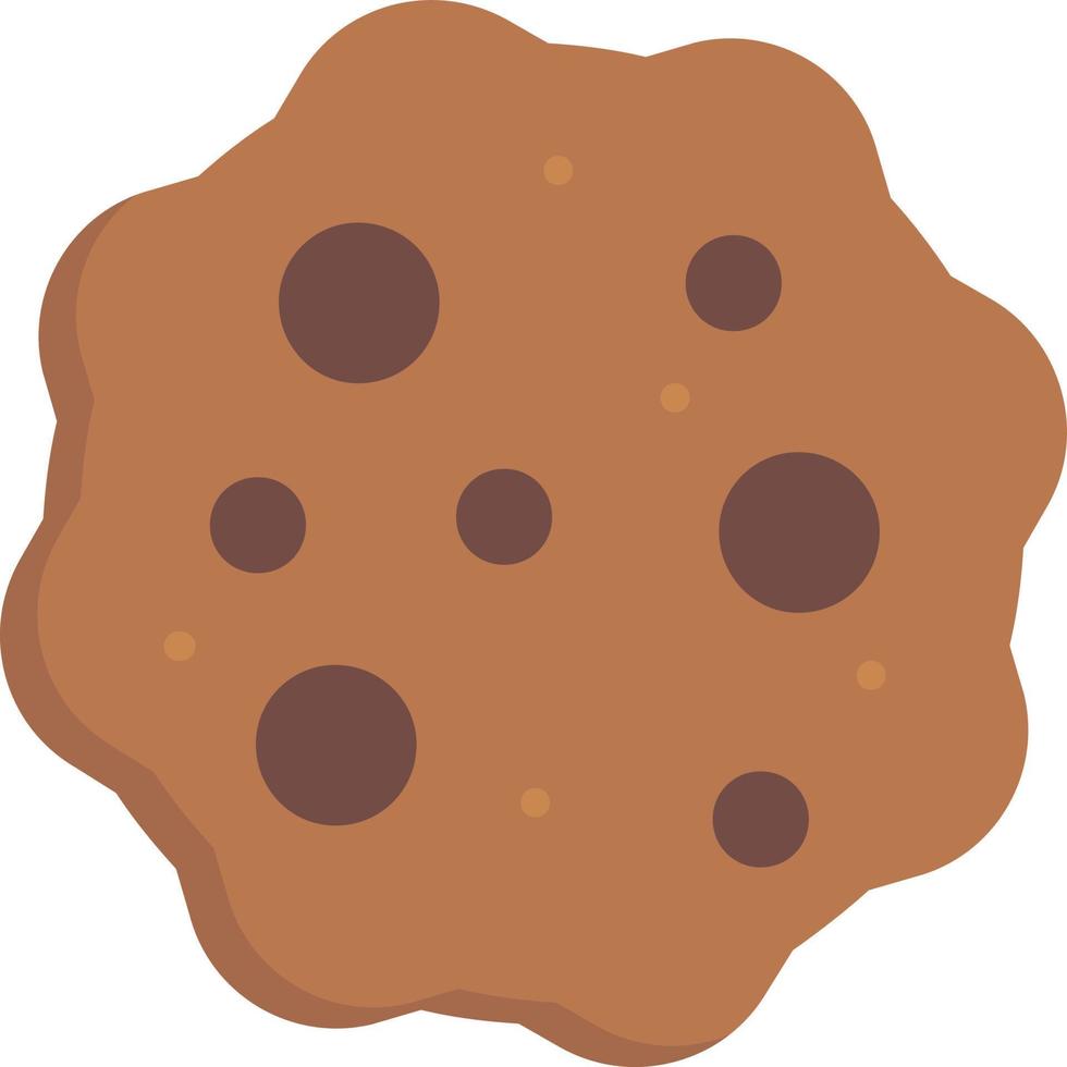 icône plate de cookie vecteur