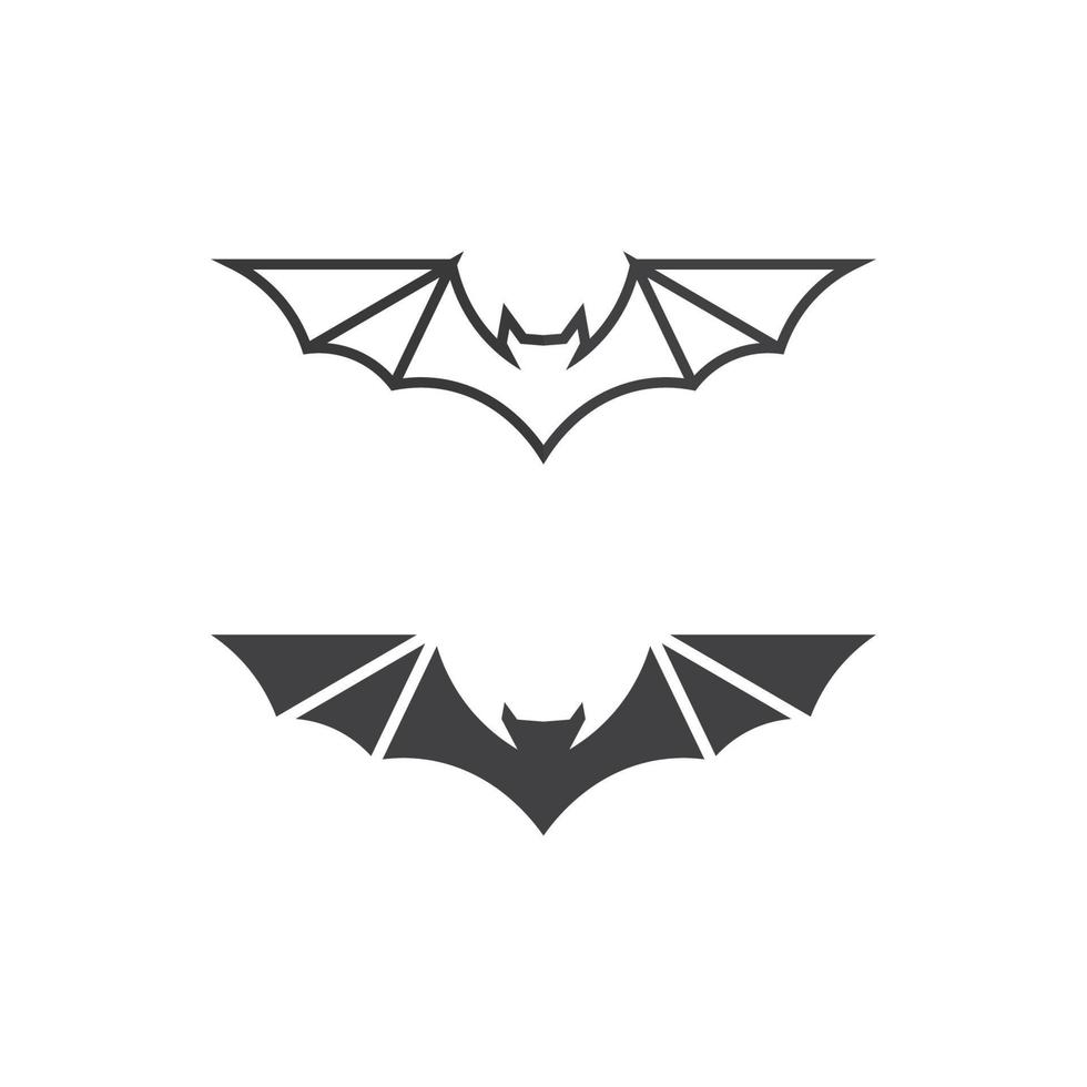 modèle de logo icône vecteur chauve-souris