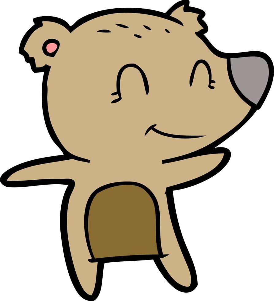 personnage de dessin animé d'ours vecteur