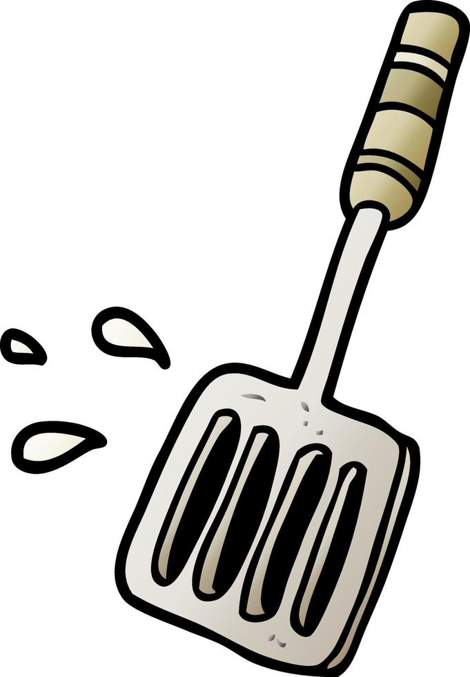 outil de spatule de cuisine de dessin animé vecteur