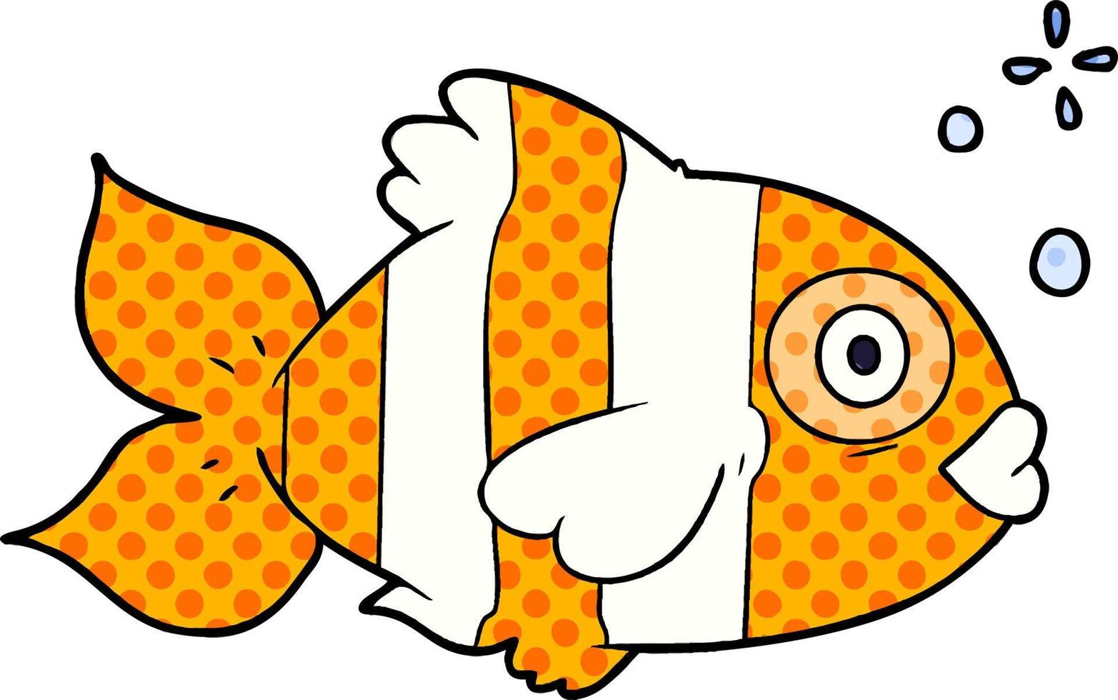 poisson exotique de dessin animé vecteur