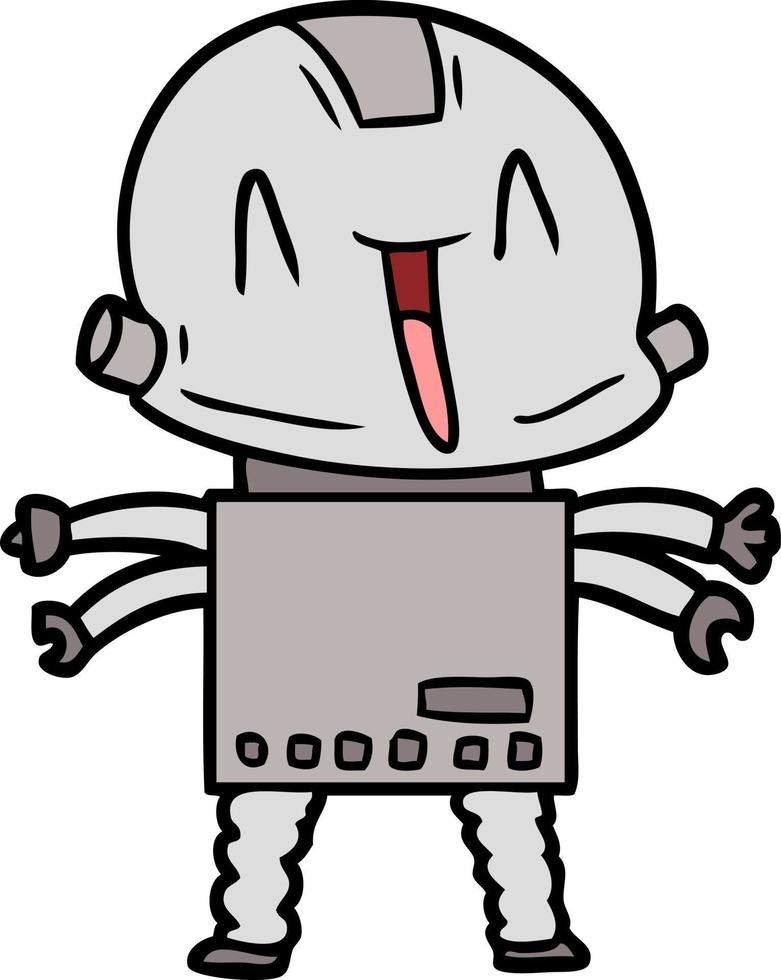 robot de dessin animé de vecteur