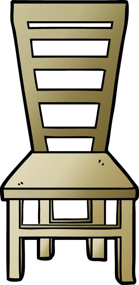 caricature de vieille chaise en bois vecteur