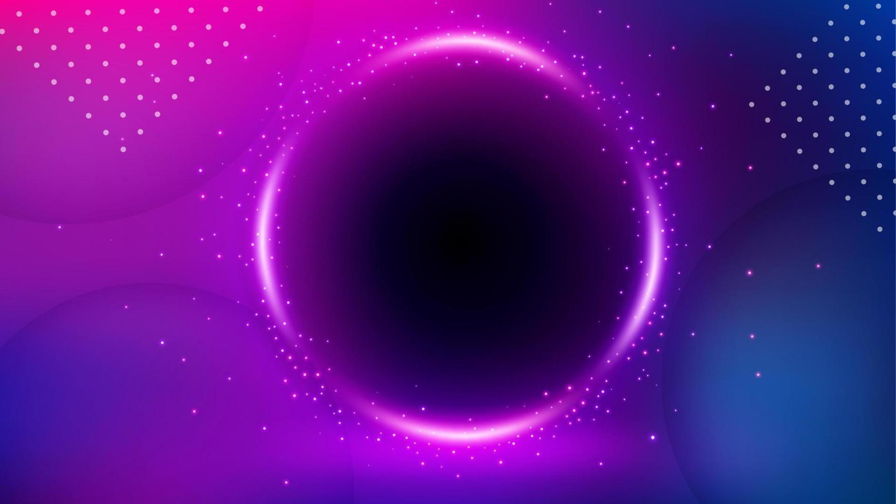 fond de trou de cercle violet, anneau de lumière violet élégant. illustration vectorielle grand écran vecteur