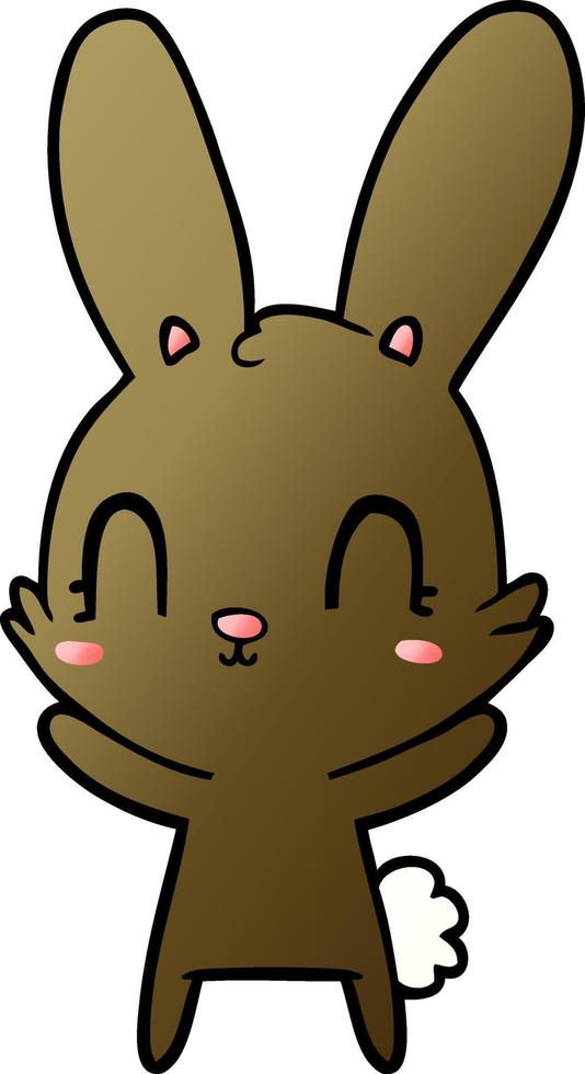 lapin de dessin animé mignon vecteur