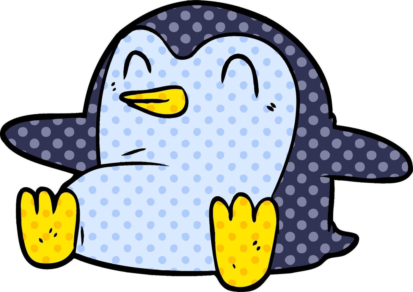 personnage de dessin animé de pingouin vecteur