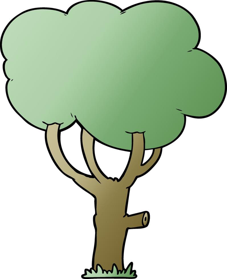 dessin animé arbre vert vecteur