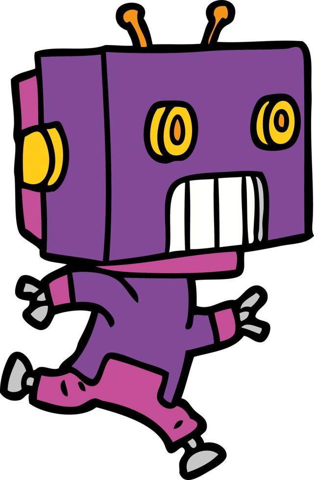 personnage de robot de dessin animé vecteur