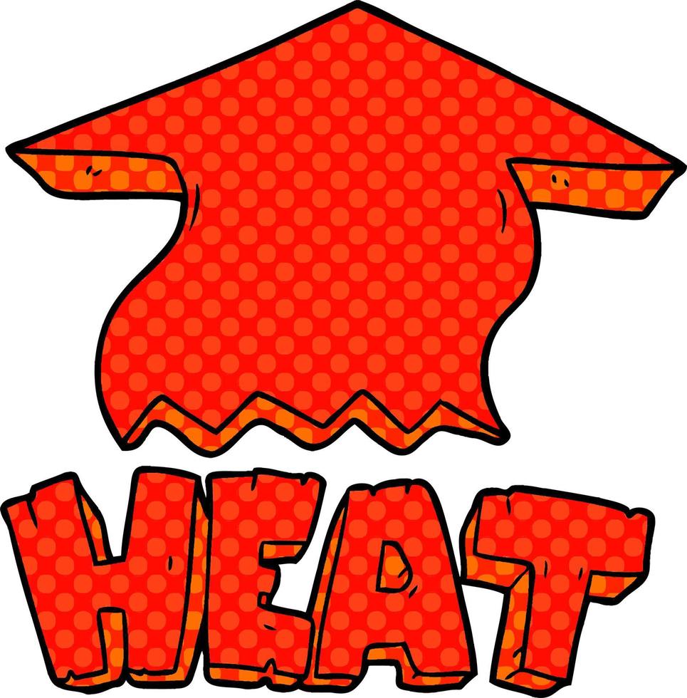 symbole de chaleur de dessin animé vecteur