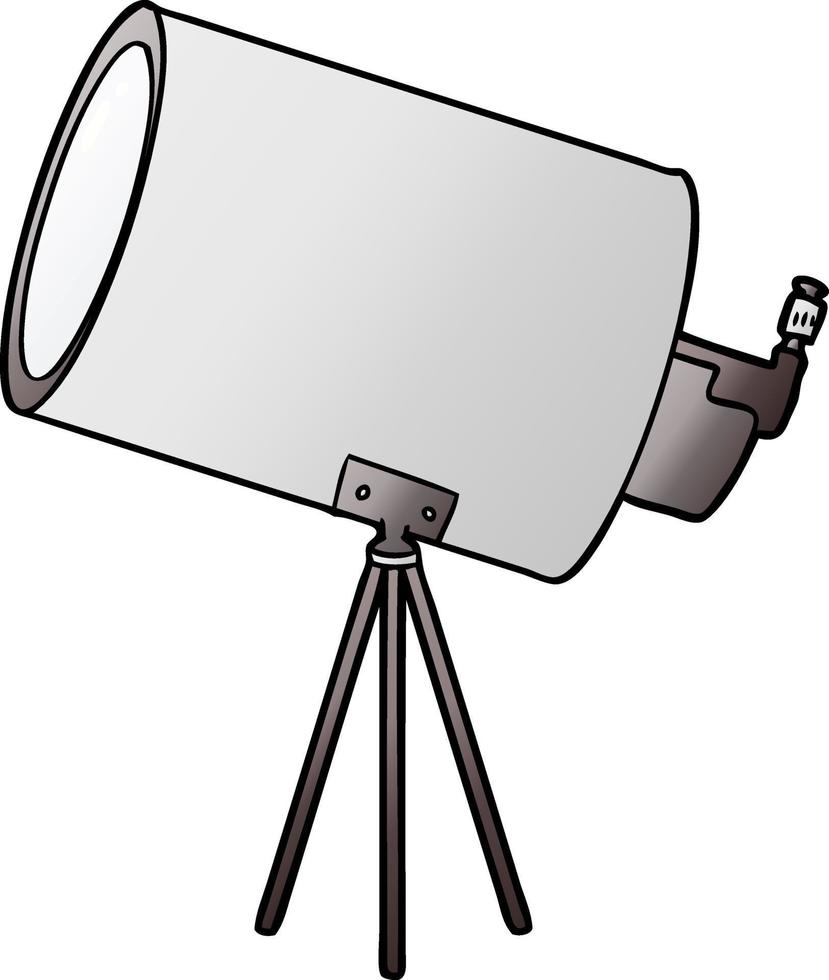 grand télescope de dessin animé vecteur