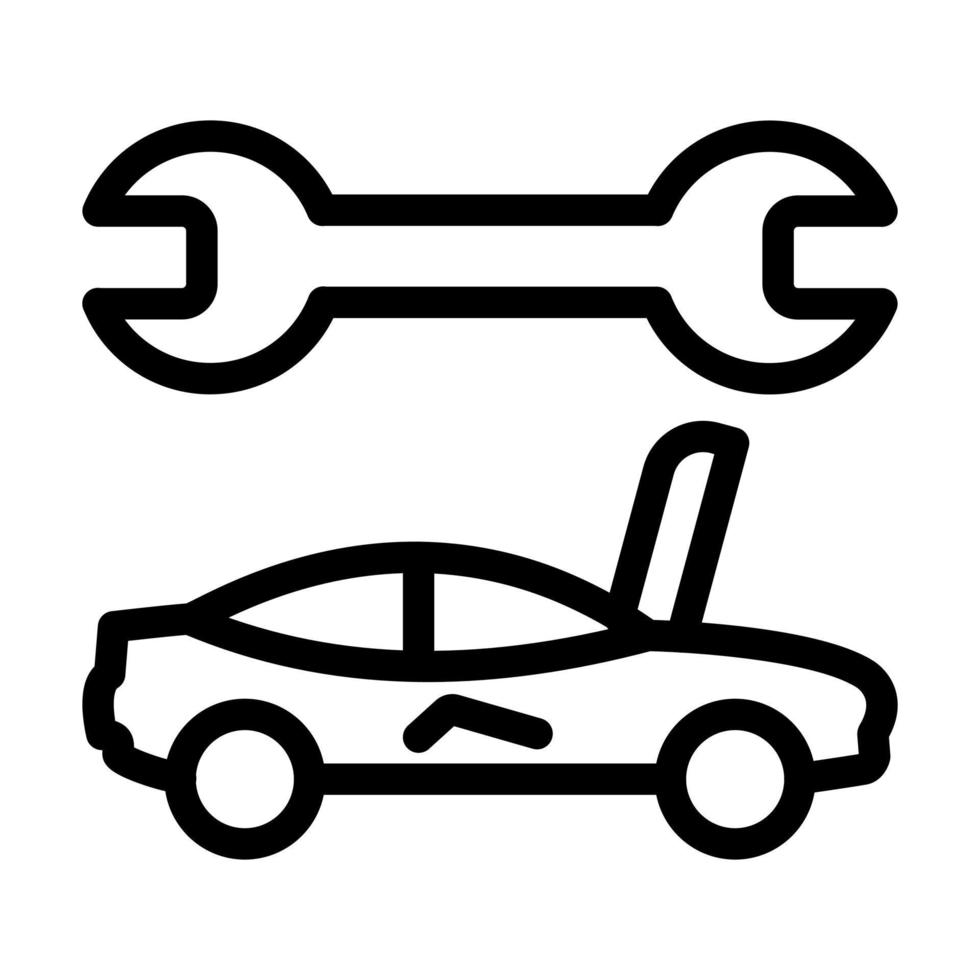 conception d'icône de réparation de carrosserie vecteur