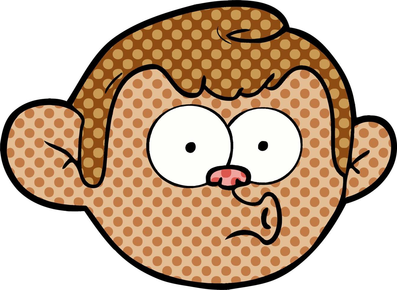 visage de singe dessin animé vecteur