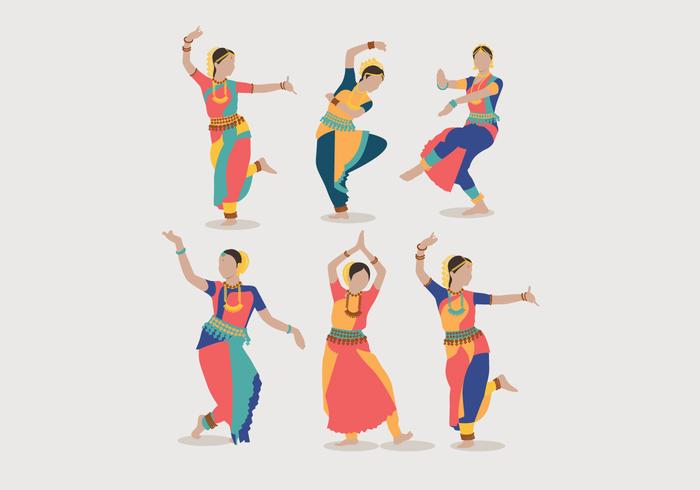 Vecteur de danse des femmes indiennes