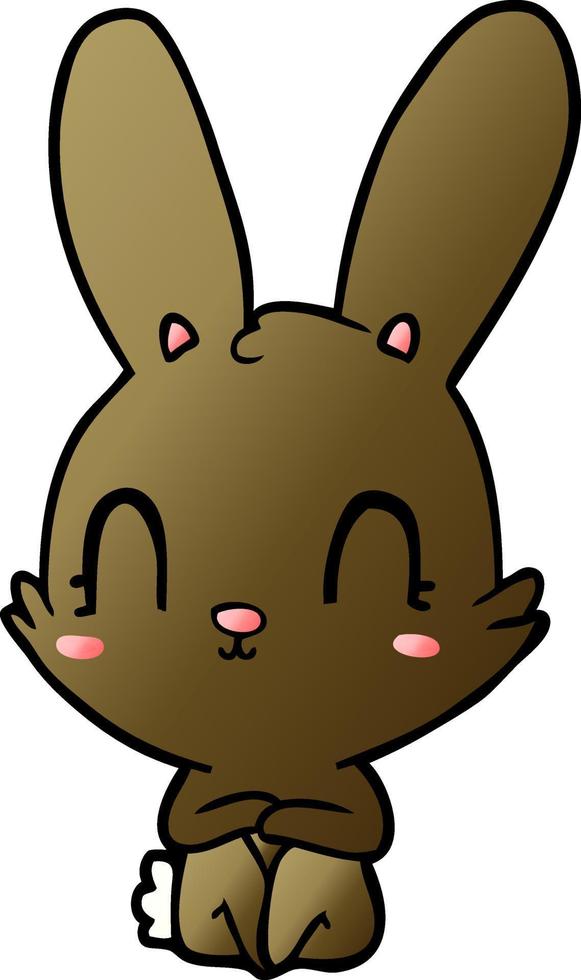 lapin de dessin animé mignon vecteur