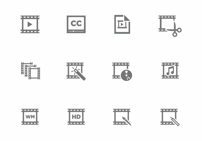 Icône d'édition de vidéo vectorielle vecteur