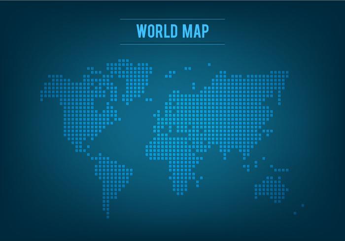 Carte mondiale de mosaïque vectorielle gratuite vecteur