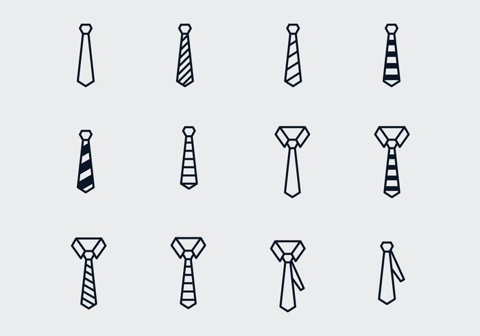 Cravates et cravates d'arc de vecteur